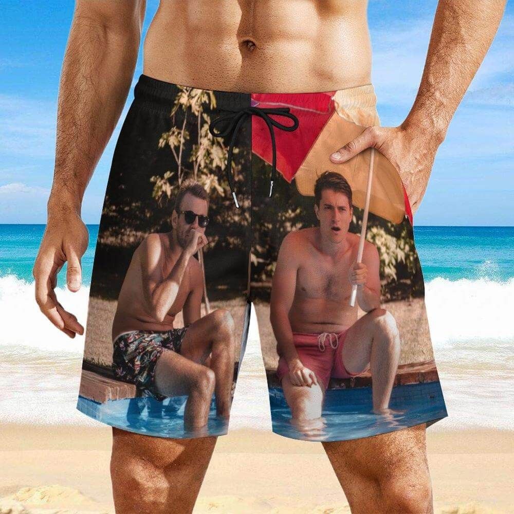 Costume Da Bagno Uomo 2 In 1 Con Fodera A Compressione E 4 Tasche: Asciugatura Rapida, Perfetto Per Spiaggia E Piscina!