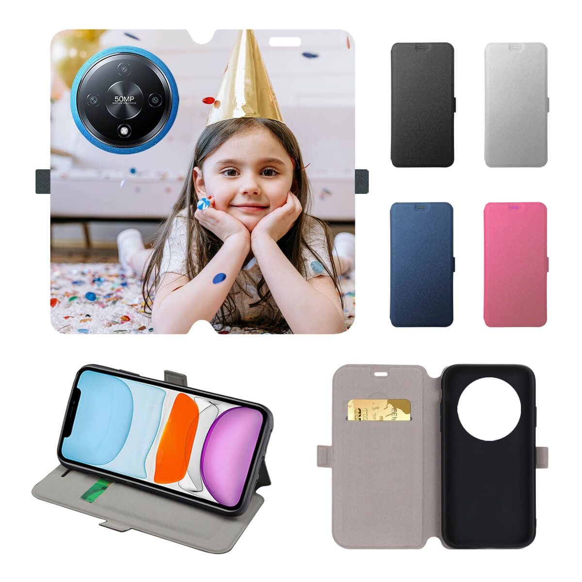 Custom MEIZU mblu 22 Pro Wallet Case with Card Holder