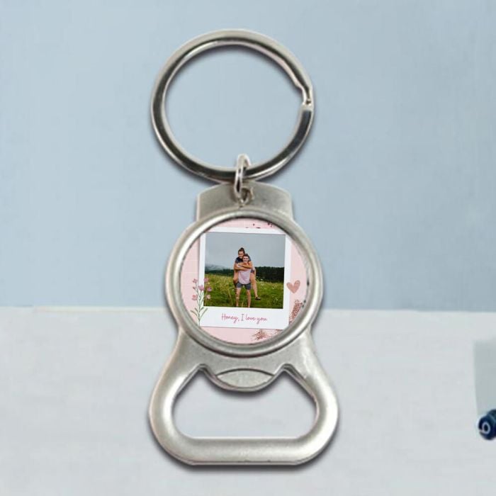 Personalisierte Geschenke für den Ehemann - Flaschenöffner  Schlüsselanhänger mit eigenem Foto selbst online gestalten