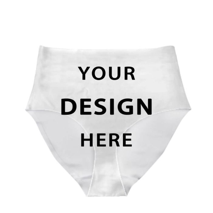 Customized Women High-waisted Brief - Personalize with Your Own Photos,  Texts, and Designs