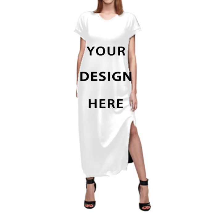 lav dit eget Kortærmet slidskjole med billede og design | Design List