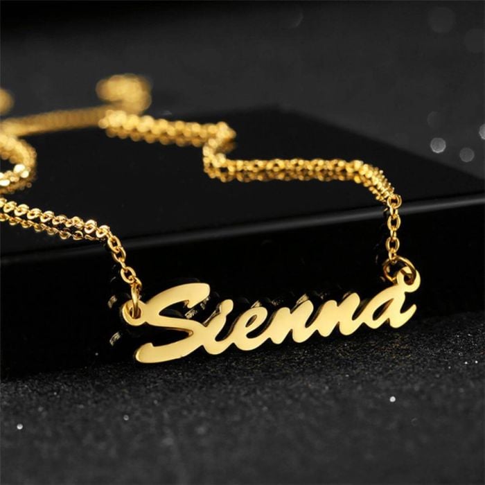 Colgante de collar con nombre chapado en oro / plata / oro rosa personalizado con nombre, iniciales y letra - My Design List - Español - 1