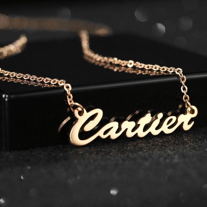 Colgante de collar con nombre chapado en oro / plata / oro rosa personalizado con nombre, letra y iniciales - My Design List - Español - 1
