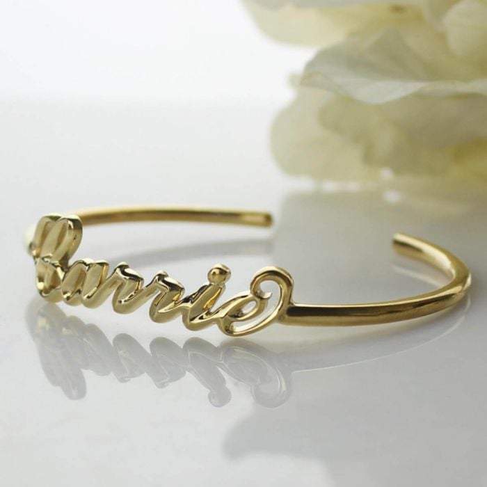 Pulsera con nombre de plata de ley 925 para niñas personalizado con nombre, letra y iniciales - My Design List - Español - 1