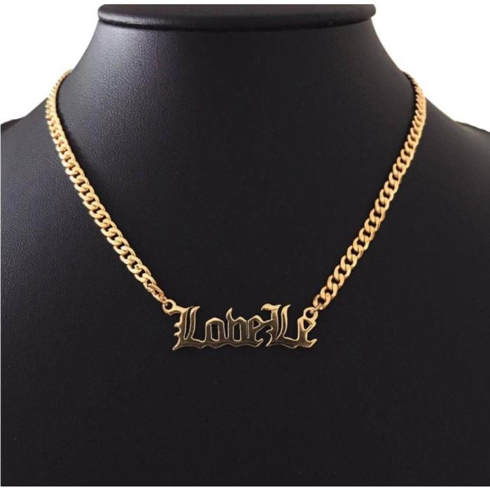 Collar con nombre en oro rosa / plata / chapado en oro personalizado con nombre, letra y iniciales - My Design List - Español - 7