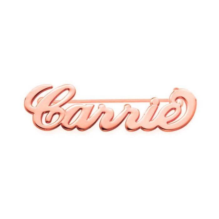 Broche con nombre chapado en oro rosa / oro / plata personalizado con nombre, iniciales y letra - My Design List - Español - 1