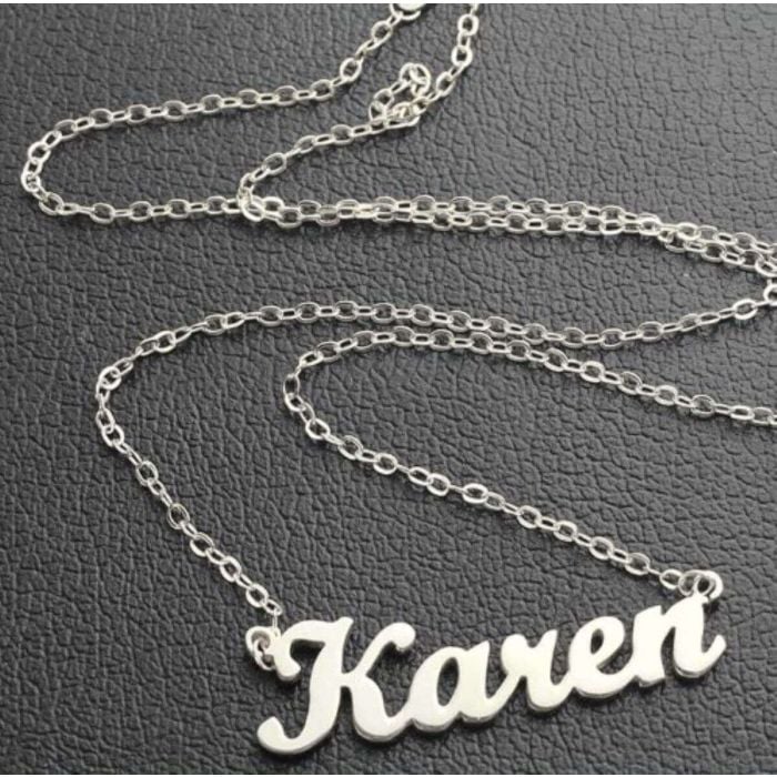 Personalisierte Namenskette aus Sterlingsilber 925 mit Namen, Initialen und Buchstaben - My Design List - Deutsch - 1