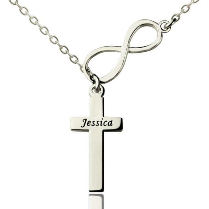 Collar de Barra Grabada en Plata de Ley 925 personalizado con nombre, iniciales y letra - My Design List - Español - 1