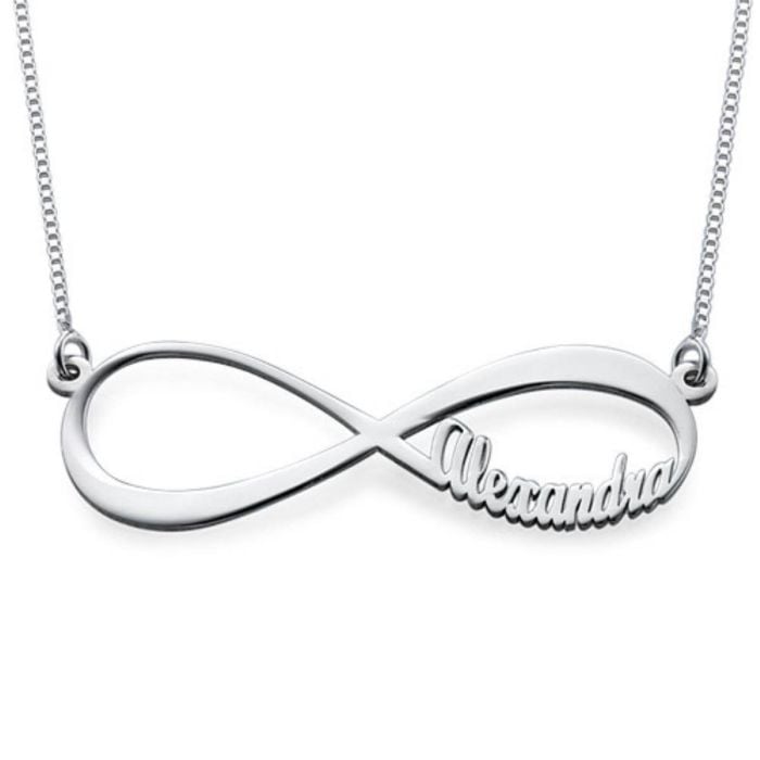Personalisierte Kupfer / Sterling Silber 925 Infinity Namenskette mit Buchstaben, Initialen und Namen - My Design List - Deutsch - 1 Personalisierte Kupfer / Sterling Silber 925 Infinity Namenskette mit Buchstaben, Initialen und Namen - My Design List - Deutsch - 1