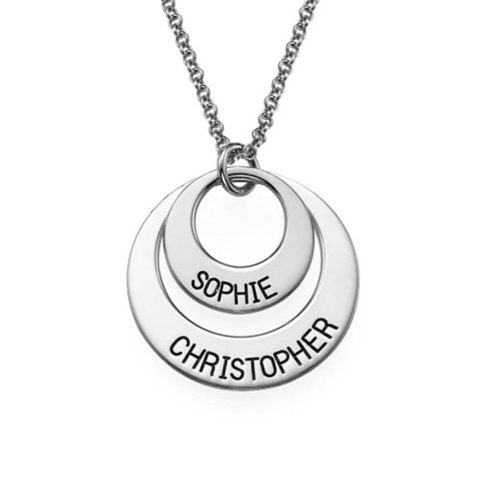 Personalisierte Gravierte Familienkette aus Sterlingsilber 925 / Kupfer mit Buchstaben, Initialen und Namen - My Design List - Deutsch - 1 Personalisierte Gravierte Familienkette aus Sterlingsilber 925 / Kupfer mit Buchstaben, Initialen und Namen - My Design List - Deutsch - 1