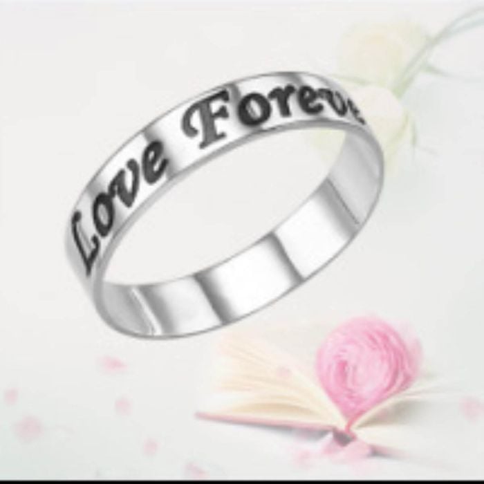 Anillo Grabado de Cobre / Plata de Ley 925 personalizado con nombre, iniciales y letra - My Design List - Español - 1