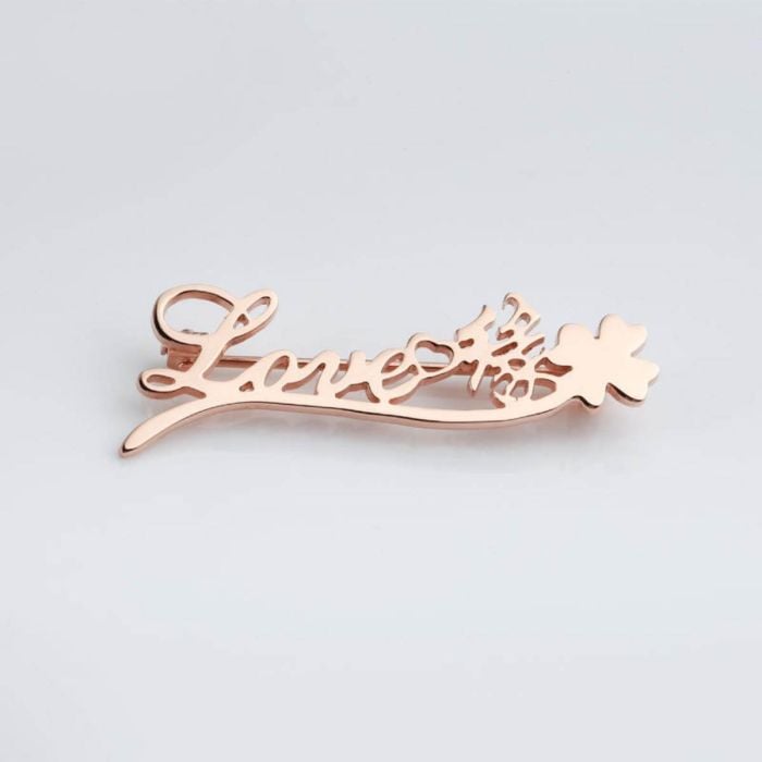 Broche de Plata de Ley 925 personalizado con nombre, letra y iniciales - My Design List - Español - 1