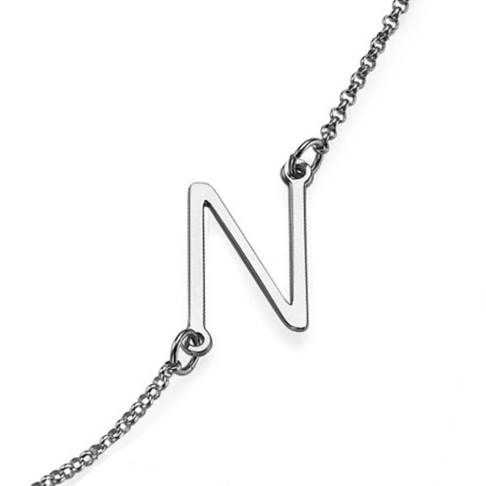 Collana iniziale da uomo in rame / argento sterling 925 personalizzata con nome, lettere e iniziale - My Design List - Italiano - 1