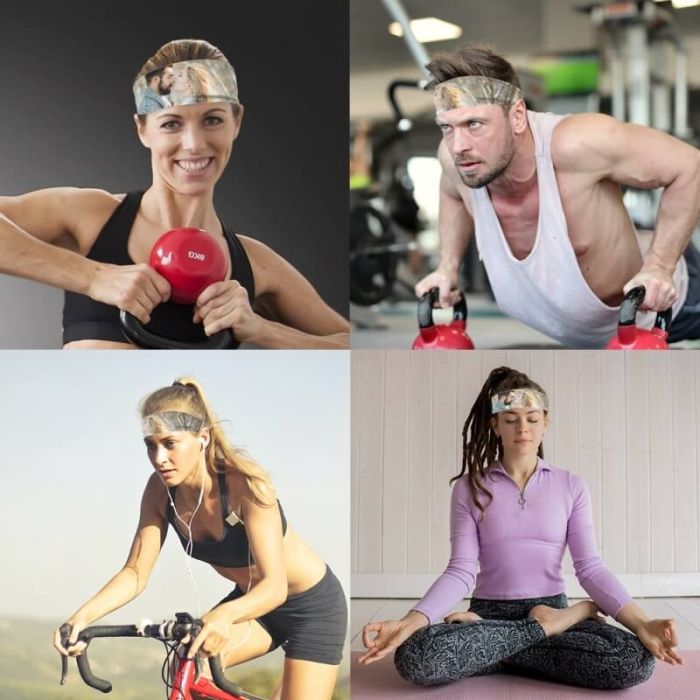 Sports Headband Yoga Gym Sweatband Women Men Hair Bands Head Prevent Sweat Bands
