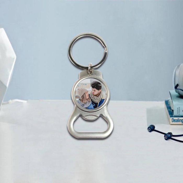 Portachiavi apribottiglie personalizzata con foto e lettere - My Design List - Italiano - 1