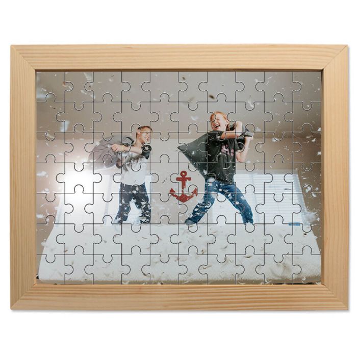 Puzzle in legno da 70 pezzi con cornice personalizzata con foto e lettere - My Design List - Italiano - 1 Puzzle in legno da 70 pezzi con cornice personalizzata con foto e lettere - My Design List - Italiano - 1