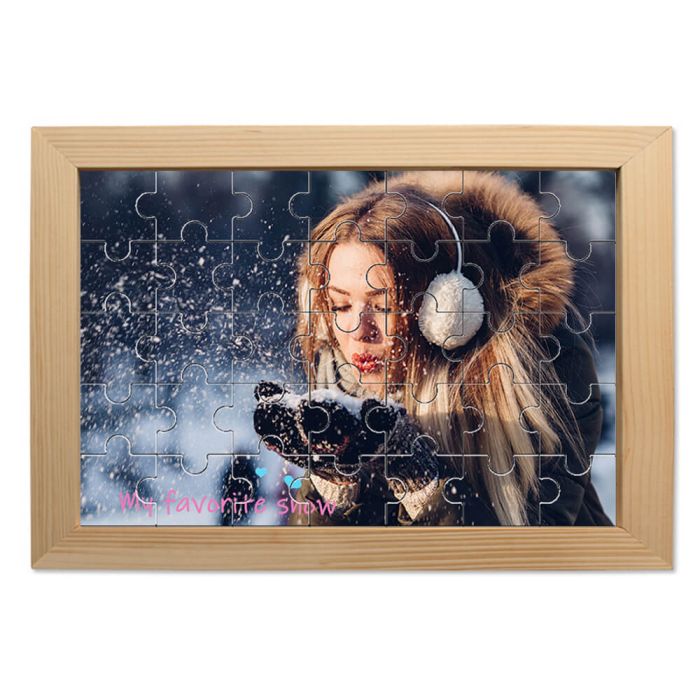 Puzzle in legno con cornice 35 pezzi personalizzata con foto - My Design List - Italiano - 1 Puzzle in legno con cornice 35 pezzi personalizzata con foto - My Design List - Italiano - 1