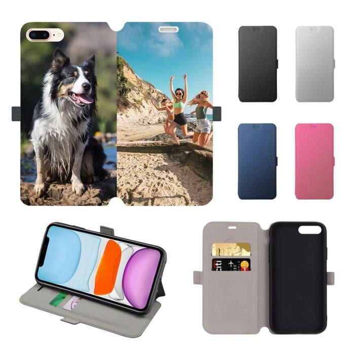 iPhone 7 Plus/8 Plus Leder Flip Case Handyhülle mit eigenem Foto und Design selbst online gestalten - My Design List - Deutsch - 3
