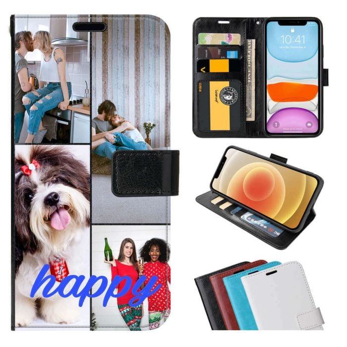 OnePlus 6T Leder Flip Case Handyhülle mit eigenem Design und Foto selbst machen - My Design List - Deutsch - 1