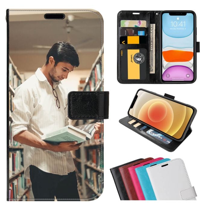 Custom Made Realme X2 Pro Leather Flip Wallet Phone Case with Your Photos,  Texts, Design,