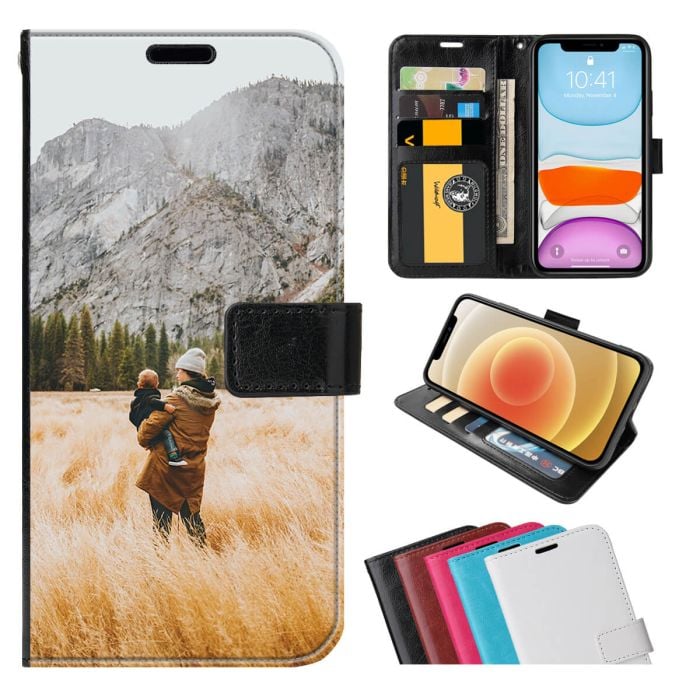 Infinix Hot 10 Leder Flip Case Handyhülle mit eigenem Design und Foto selber gestalten - My Design List - Deutsch