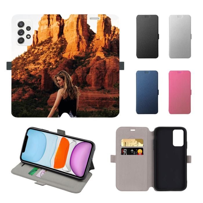 iphone xr handyhülle iPhone XR Flip Hülle Metallic – Klappcover mit Magnetverschluss main image 1