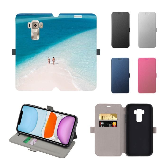 Cover Con Tasche Per Carte Custodia Portafoglio In Pelle Compatibile Con Asus Zenfone 3 Cover Pelle PU Magnetica