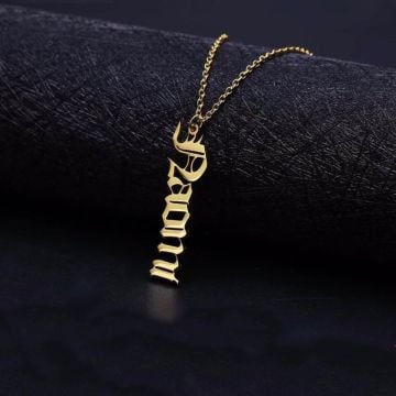 Collar Chapado en Oro / Oro Blanco / Oro Rosa Con Tu Nombre Personalizado con Nombre, Letra e Iniciales