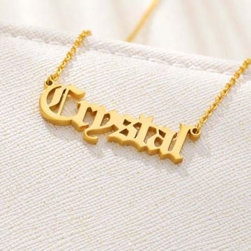 Collar con nombre chapado en oro de 18 quilates / oro blanco / oro rosa personalizado con nombre, letra y iniciales