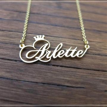 Collar con nombre chapado en oro / oro blanco / oro rosa personalizado con nombre, letra y iniciales