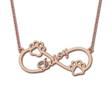 Collar de plata de ley 925 con nombre infinito para mujer personalizado con nombre, iniciales y letra