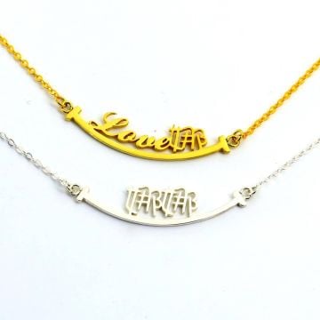 Collar de plata esterlina 925 con nombre chino personalizado con nombre, iniciales y letra