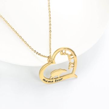Collar de corazón grabado plateado / oro rosa / chapado en oro personalizado con nombre, iniciales y letra