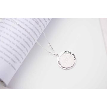 Collar de Plata de Ley 925 Grabado personalizado con nombre, letra y iniciales