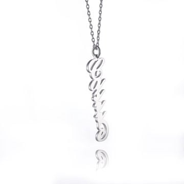 Collar con nombre en plata de ley 925 / cobre personalizado con nombre, iniciales y letra