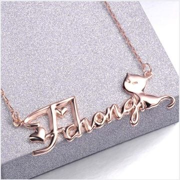 Collar con nombre de múltiples estilos de plata esterlina 925 personalizado con nombre, iniciales y letra