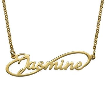 Collar Infinito con Nombre en Plata de Ley 925 personalizado con nombre, letra y iniciales