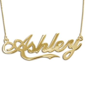 Collar con Nombre en Cobre / Plata Esterlina 925 en Cursiva personalizado con nombre, iniciales y letra