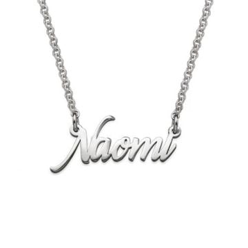 Diseños de collares de plata esterlina 925 / cobre con nombres personalizados con nombre, iniciales y letra