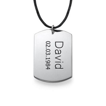 Regali personalizzati per il marito - Collana da uomo con barra incisa in rame / argento sterling 925 personalizzata con nome, lettere e iniziali