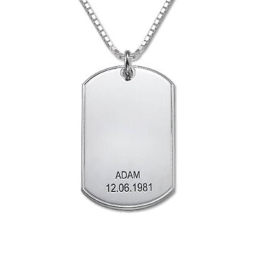 Regali personalizzati per Lui/Uomini/Ragazzi - Collana con barra incisa in rame / argento sterling 925 personalizzata con nome, lettere e iniziale