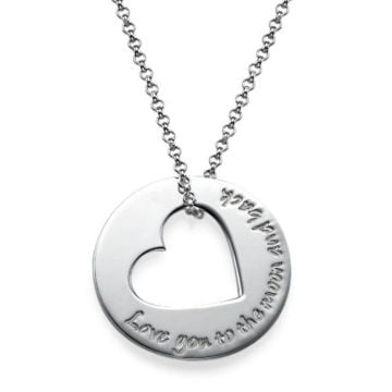 Collar Plata de Ley 925 / Cobre Grabado Corazón personalizado con nombre, iniciales y letra