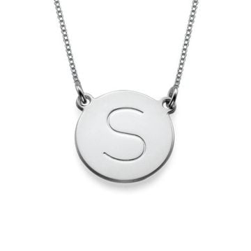 Collar Disco Grabado Cobre / Plata 925 personalizado con nombres, iniciales y letras