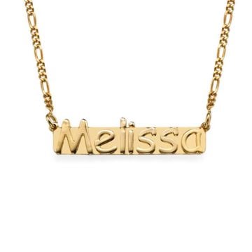 Personalisierte Kupfer-/Sterling-Silber-925-Gravierte-Namenskette mit Namen, Initialen und Buchstaben