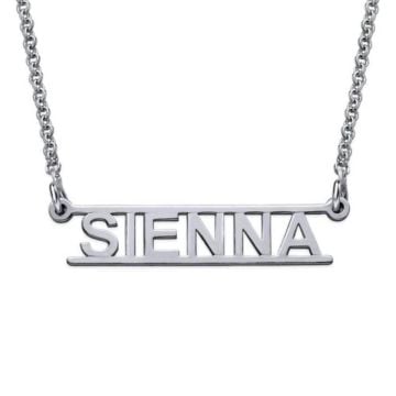 Cobre / Plata esterlina 925 Collar con colgante de nombre personalizado con nombre, iniciales y letra