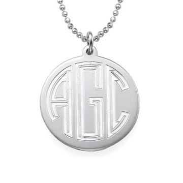 Collar de plata de ley 925 / cobre grabado personalizado con nombre, letra e iniciales