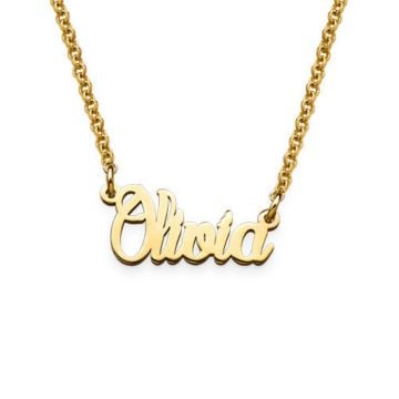 Cobre / Plata esterlina 925 Collar de cadena con nombre en cursiva personalizado con nombre, letra e iniciales