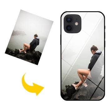 iPhone 12 mini gehärtetes Glas Handyhülle mit eigenem Design und Foto selbst online gestalten