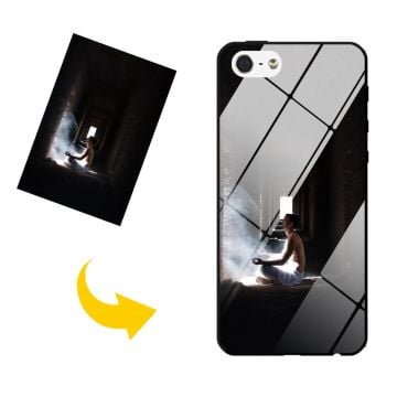 Funda y carcasa de cristal para iPhone 5/5S/SE con foto personalizada