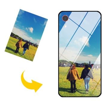 Custom iPhone  XR Tempered Glass Phone Case with Your Photos, Texts, Design, etc.